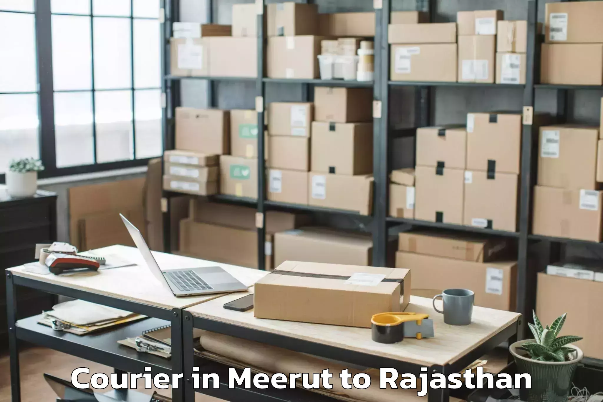 Book Meerut to Chauth Ka Barwara Courier Online